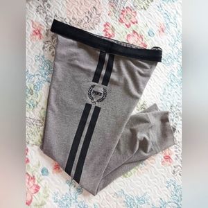 Victoria's Secret PINK Logo Varsity Slim Joggers Fleece Gym Pants Mid Rise LARGE